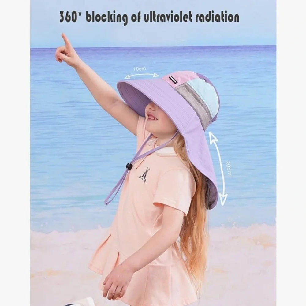 MOONKITTY Girls Colorful Bucket Hat with Pastel Shades - Picture 6 of 15